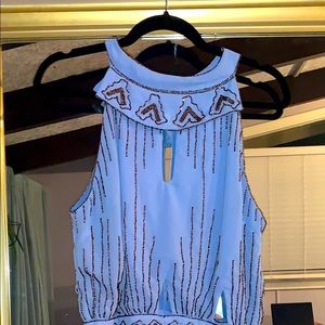 New blue dress, with cut outs